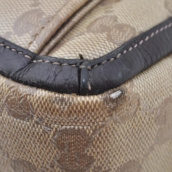 GUCCI GG Crystal Abbey Shoulder Tote Bag GG PVC Leather Brown 🤎 - Picture 8 of 16